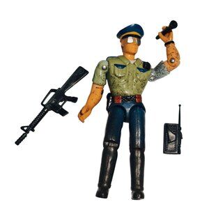 1999 The Corps Police Action Figure Rifle Radio GI Joe Style Rare Two Tone Coll